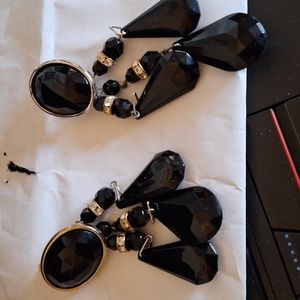 Vtg Les Bernard Lucite dangle clips